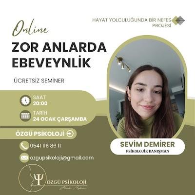 Samsun Psikolojik Danışman Sevim Demirer - Oyun Terapisi - Çocuk Ergen Yetişkin Psikolojisi - Online ve Yüz Yüze Danışmanlık